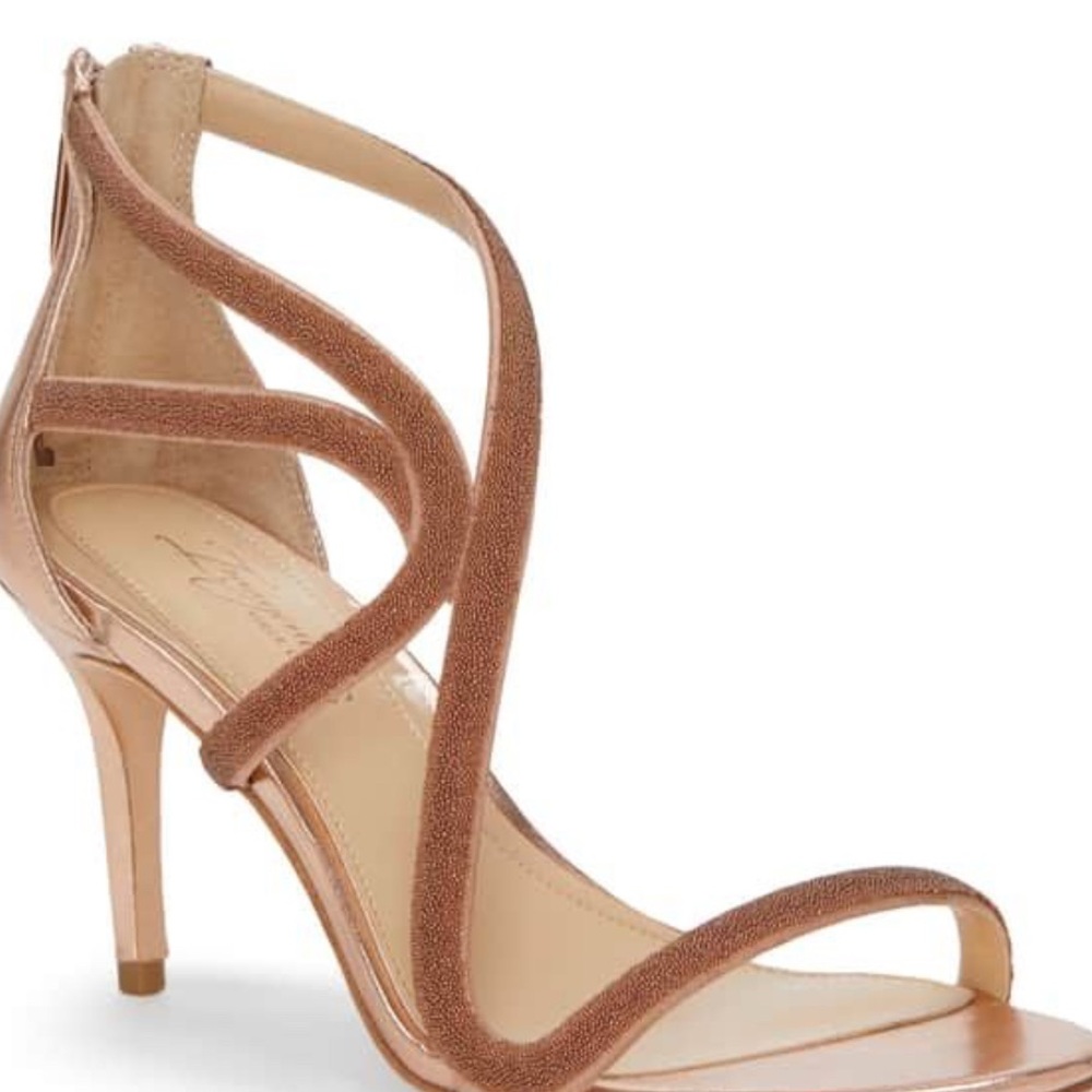 Imagine by Vince Camuto Petara Rose Gold Strappy Heels